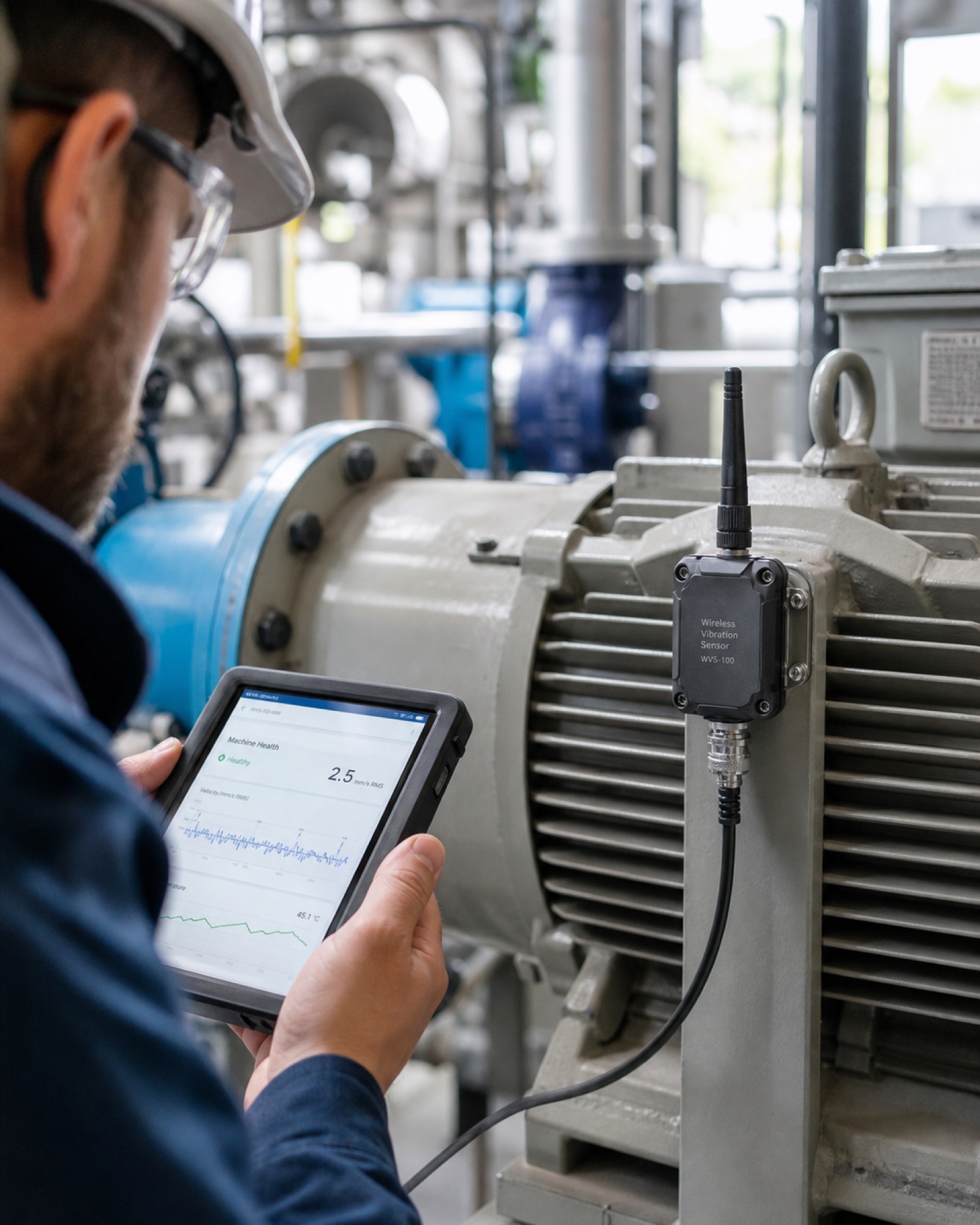 GPS tracker installed on equipment