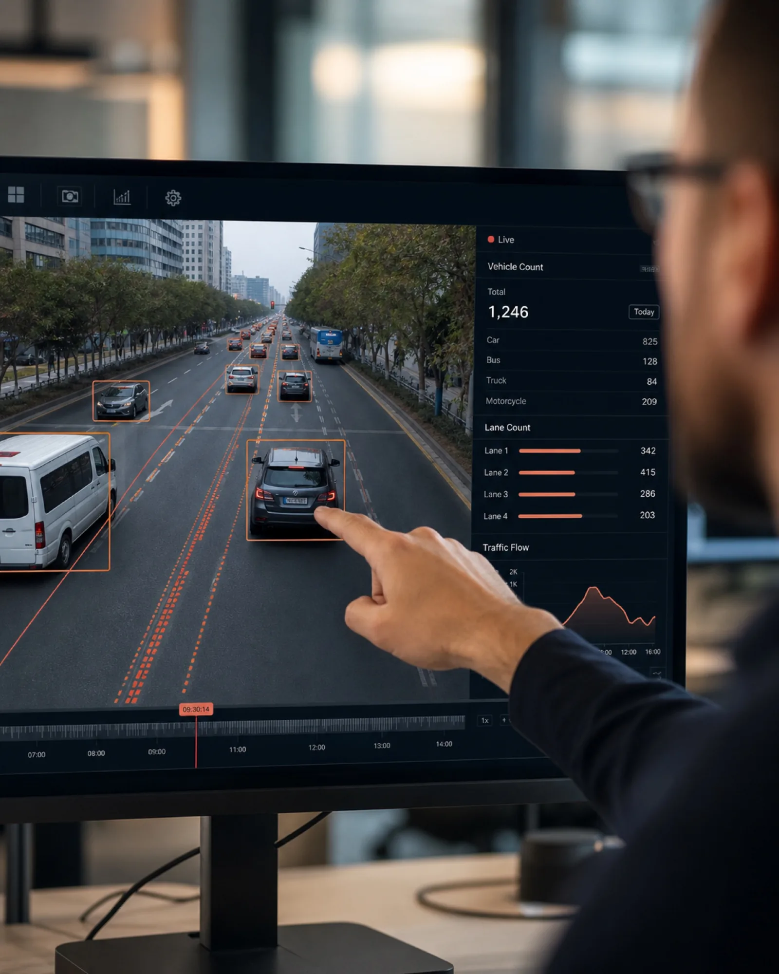 Foot traffic and dwell-time analytics view